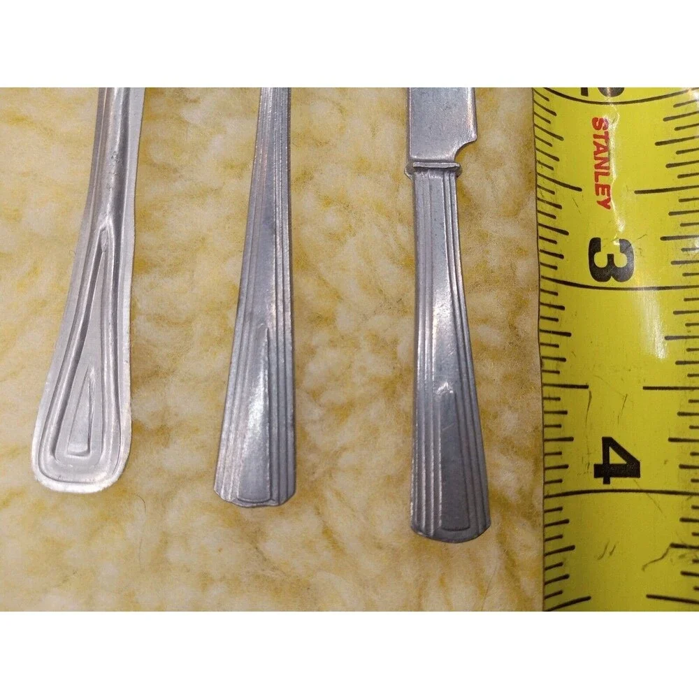Lot of Childrens Vintage Silverplated Knife,  Fork, and Spoon MADE IN USA